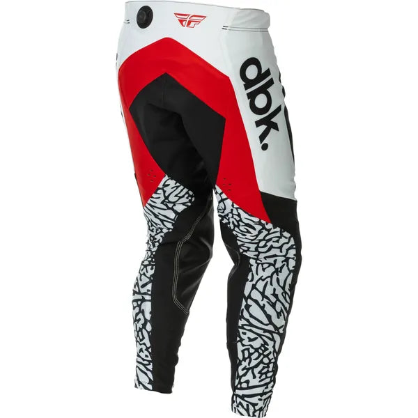 Pantalon de Motocross Evolution DST DBK/Fly/noir /rouge /blanc, arrière