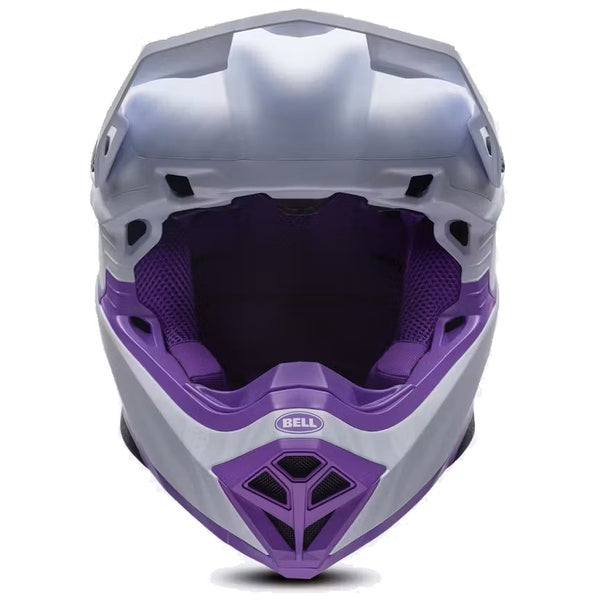 Casque de Motocross Moto-10 Slayco Purple Daze Édition Limitée Blanc/Mauve de face