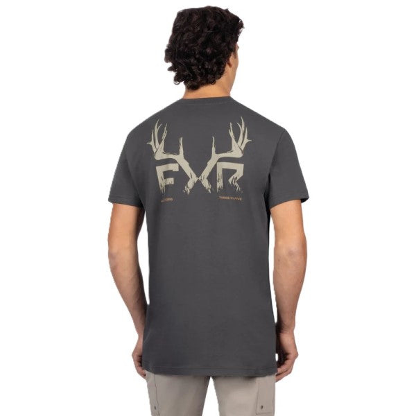 T-Shirt Antler Premium Gris, Dos