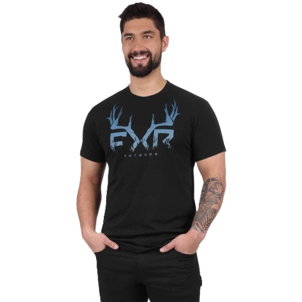 T-Shirt Antler Premium Noir Bleu