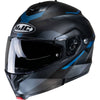 Casque Modulaire de Moto C91 Karan Noir/Bleu incliné de droite