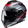 Casque Modulaire de Moto C91 Karan Noir/Rouge incliné de droite