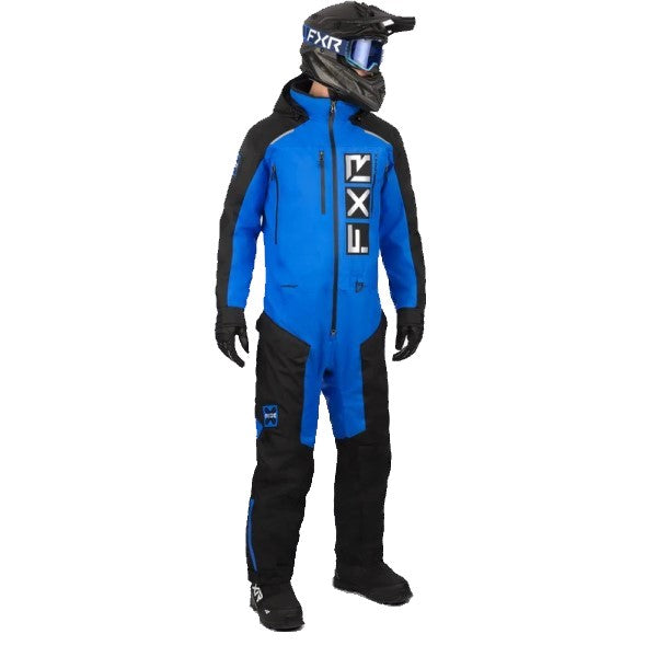 Ensemble de Motoneige Recruit Lite bleu noir, de face