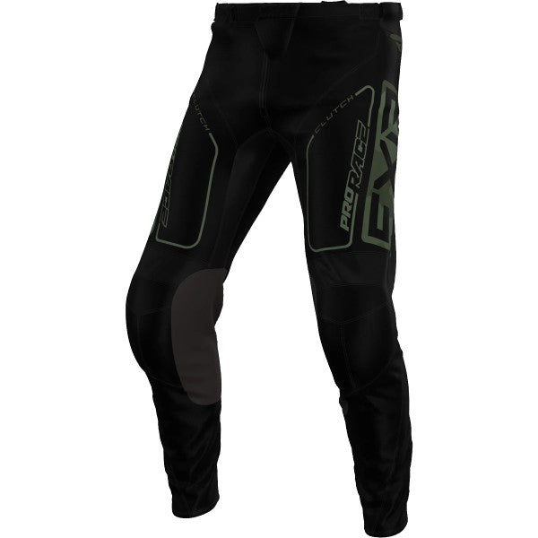 Pantalon de Motocross Clutch FXR Noir/Camo de devant