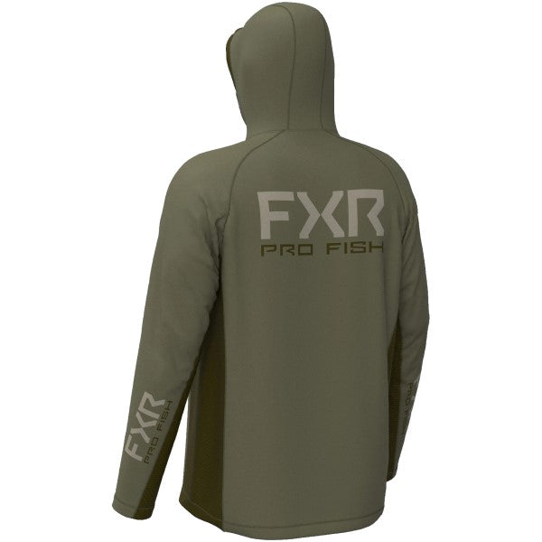 Coton Ouaté Derby Air UPF Pullover Vert de dos