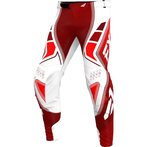 Pantalon de Motocross Revo Velocity Rouge/Blanc de face