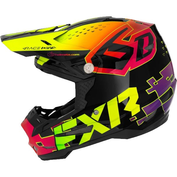 Casque de Motocross ATR-2 Noir/Jaune de droite