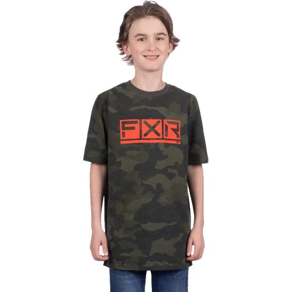 T-Shirt Podium Premium Junior FXR camo, de face