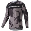 Chandail de Motocross Racer Tactical Alpinestars camo gris, de face