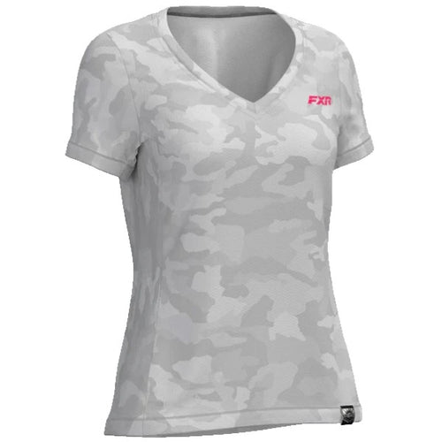 T-Shirt Breezy UPF Femme FXR camo gris, de face