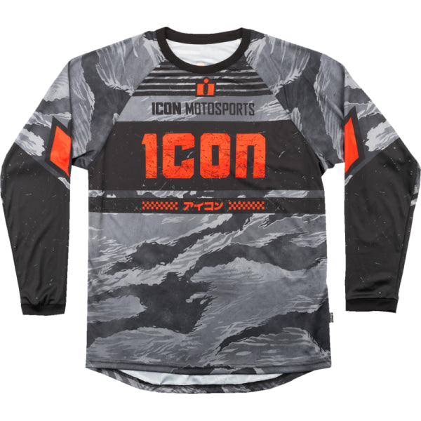 Chandail Sous-Vêtement de Moto Tiger's Blood Icon camo gris, de face