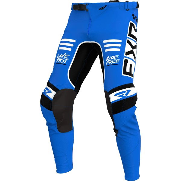 Pantalon de Motocross Podium Gladiator Bleu/Noir de devant