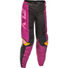 Pantalon de Motocross F-16 Femme Rose/Noir de face