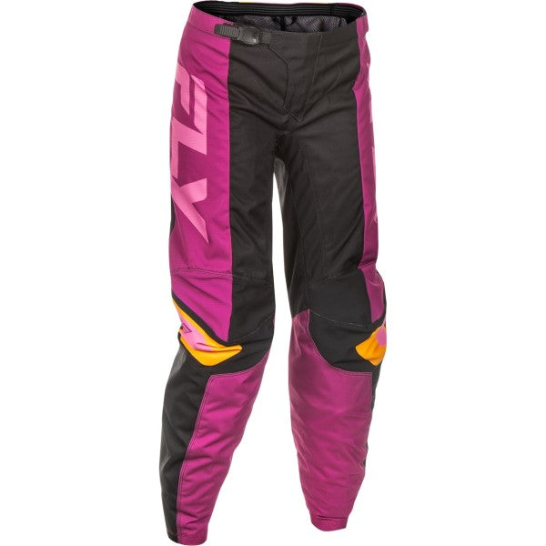 Pantalon de Motocross F-16 Femme Rose/Noir de face