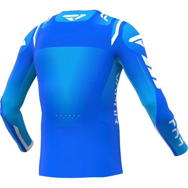 Chandail de Motocross Vapor Bleu/Blanc incliné de dos