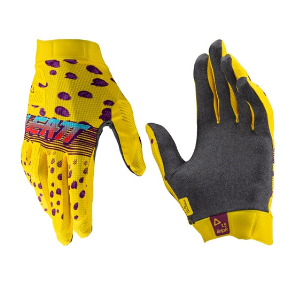 Gants de Motocross 1.5 GripR Leatt Jaune en paire