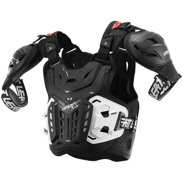 Plastron de Motocross 4.5 Pro Noir incliné de droite