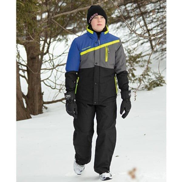 Ensemble de Motoneige Gravity Junior Isolé Bleu/Gris, de face