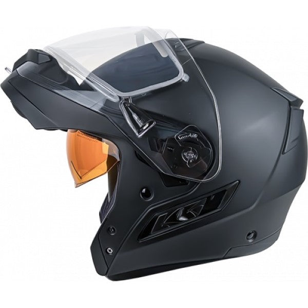 Casque Modulaire de Motoneige Condor Evo SVS Noir Mat visière levée de droite