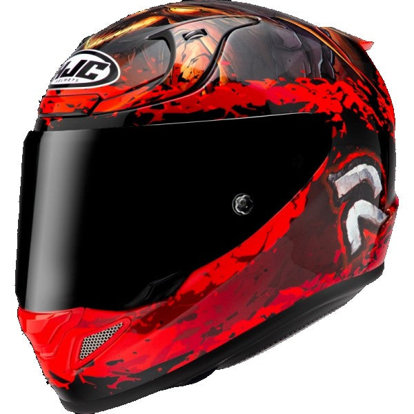 Casque Intégral de Moto RPHA 12 Diablo Rouge/Noir, côté gauche