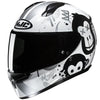 Casque Intégral de Moto C10 GETI Junior Blanc/Noir