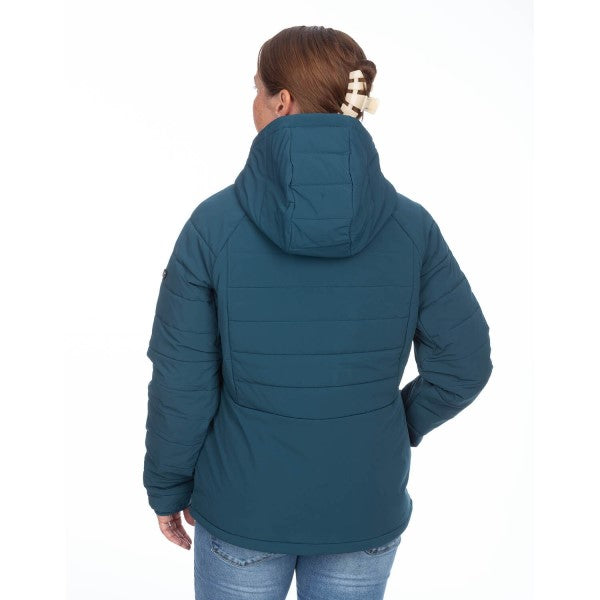Manteau Waverly Stretch Insulated Hooded Bleu, Dos