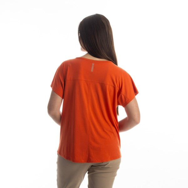 T-Shirt Ouzel Falls Femme Orange, Dos