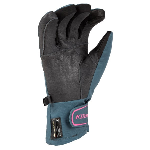 Gants de Motoneige Bombshell Femme - Liquidation/Klim/bleu, coté intérieur