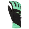 Gants de Motoneige Bombshell Femme - Liquidation/Klim/noir, vert, coté extérieur