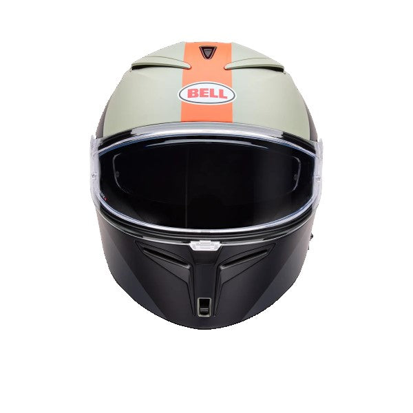 Casque Intégral de Moto Lithium Mips Vert/Orange, de face