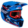 Casque de Motocross 3.5 V25 avec Lunettes Bleu/Rouge, côté droit