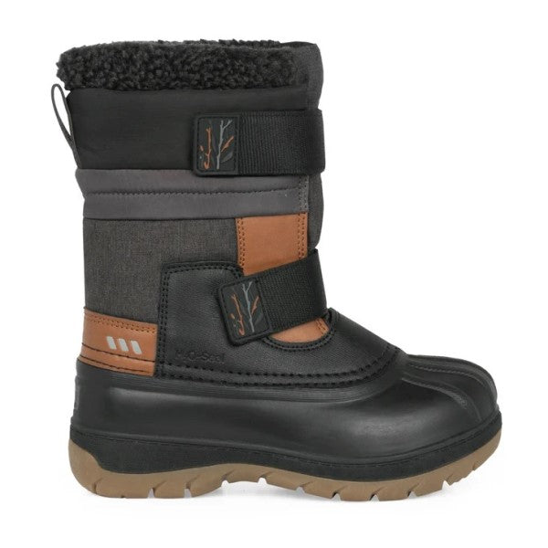 Bottes Taffy Junior noir gris, côté droit