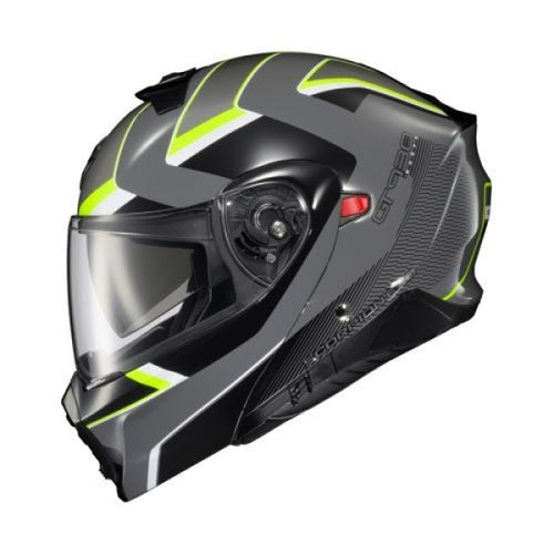 Casque Modulaire de Moto EXO-GT930 Transformer Morph Gris/Vert, côté gauche