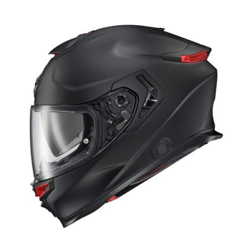 Casque Intégral de Moto Eclipse Carbone Noir Mat, côté droit