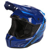 Casque Hors sentier de Motoneige T1 freeride bleu, de face