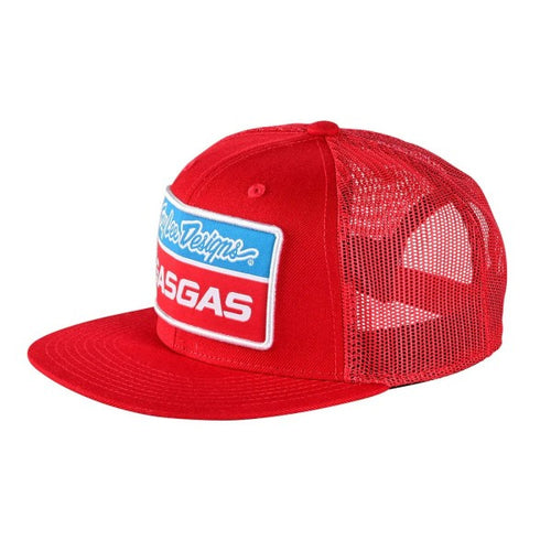 Casquette TLD GasGas Team Stock Rouge, de face