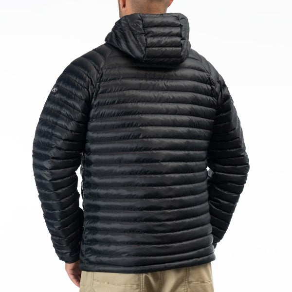 Manteau Arete Hooded noir, de dos