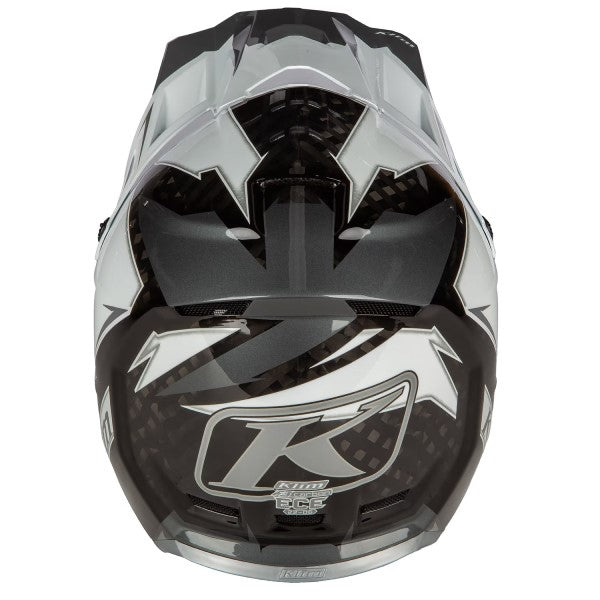Casque de Motocross Hors Sentier F3 Carbone Gris, Arrière