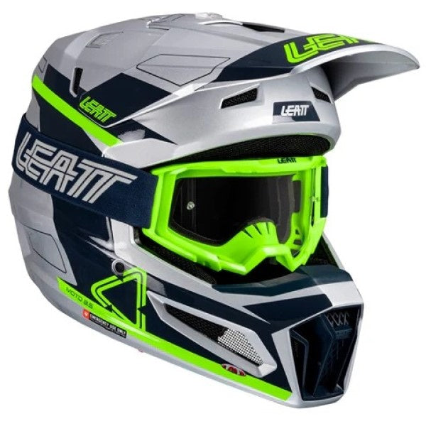 Casque de Motocross 3.5 V25 avec Lunettes Gris, côté droit
