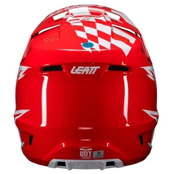 Casque de Motocross 3.5 V25 avec Lunettes Rouge, Dos