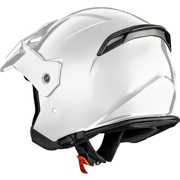 Casque Ouvert de Moto Razor-X Solid Blanc, arrière