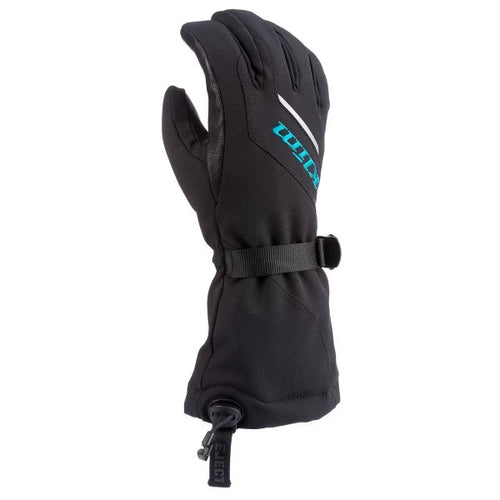 Gants de Motoneige Ember Gauntlet Femme Noir/Bleu de l'extérieur