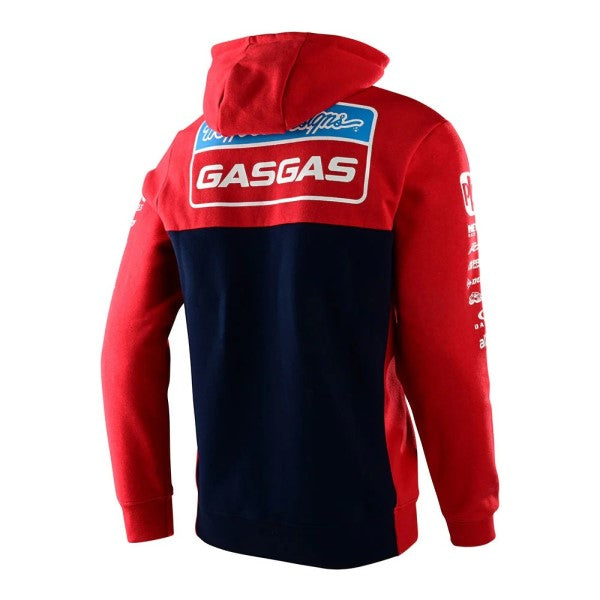 Coton Ouaté  Zip Up TLD GasGas Stock Team Rouge Bleu, de dos