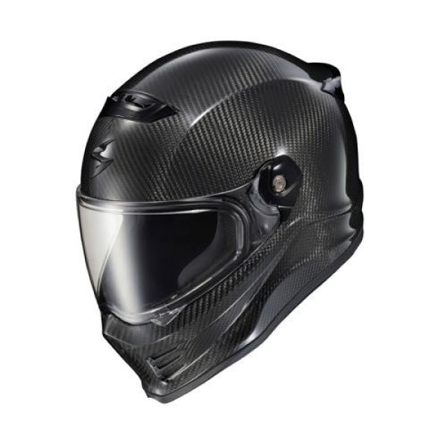 Casque Intégral de Moto Covert FX  Carbone Noir, de face