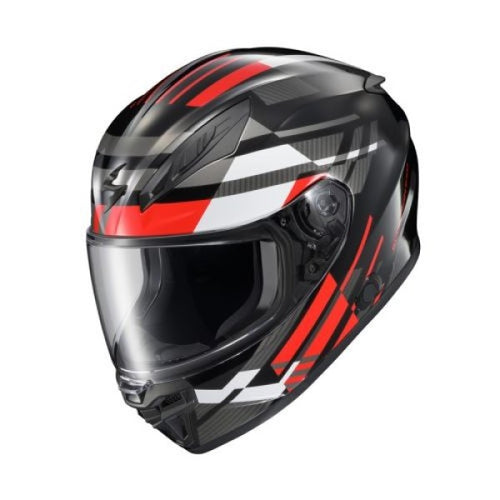 Casque Intégral de Moto EXO-R430 Paradox Gris/Rouge, en face