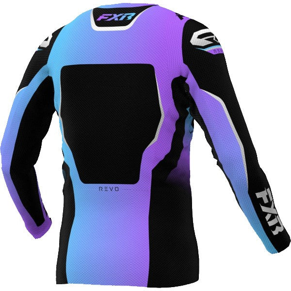 Chandail de Motocross Revo Junior Noir/Mauve, Derrière