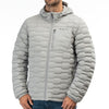 Manteau Boulder Stretch Down Hooded gris, de face