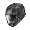 Casque Intégral de Moto Eclipse Pivot Noir/Bleu, en face