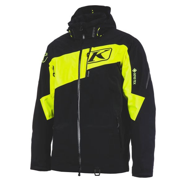 Manteau de Motoneige Storm noir jaune, de face