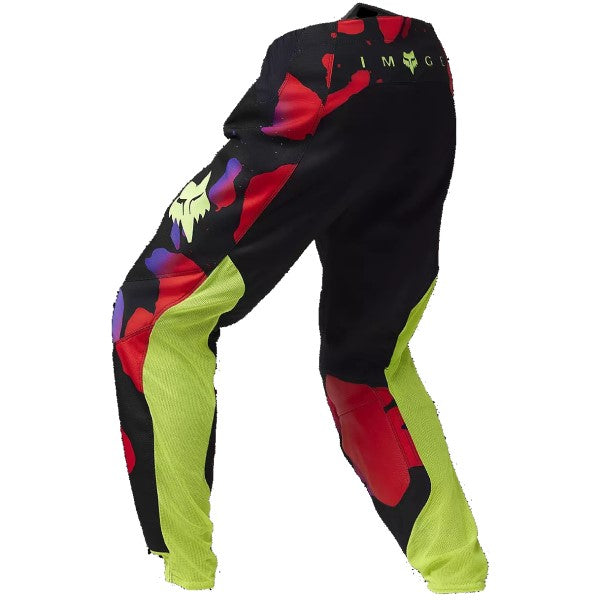 Pantalon de Motocross 360 Throttle Fox noir et multicolore, de dos